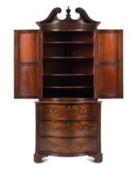 A George III Mahogany Serpentine Bookcase