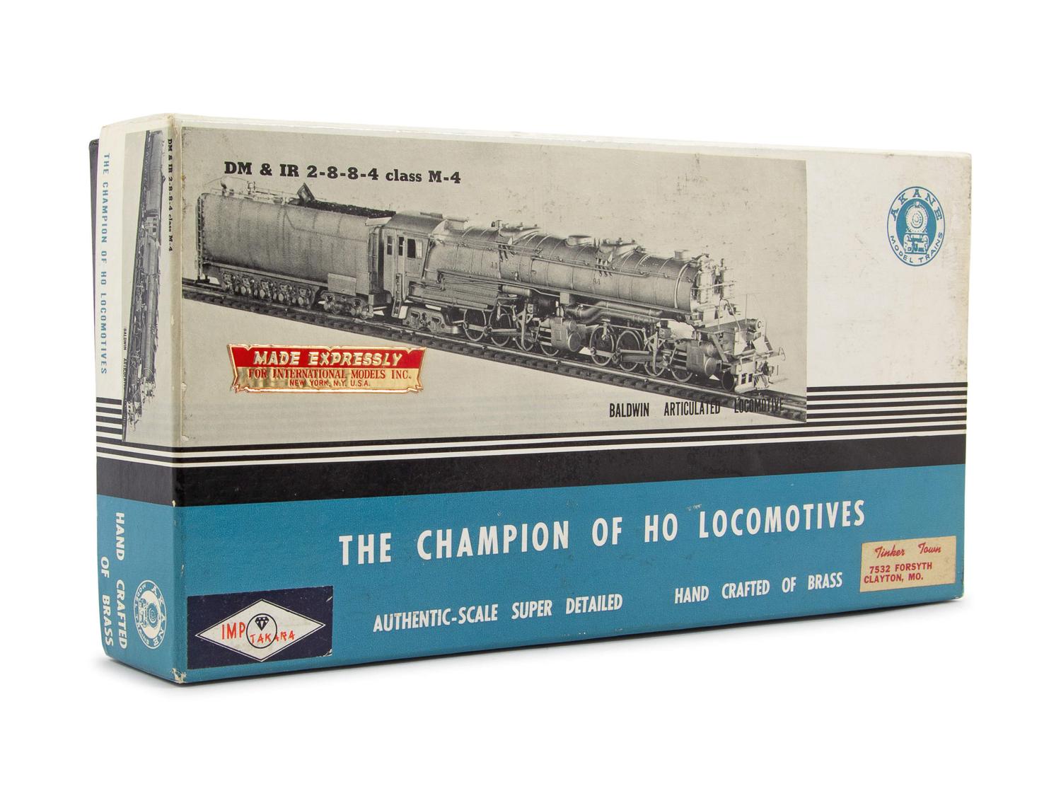 An Akane Brass HO-Gauge Southern Pacific Railway 2-8-8-4 Locomotive and Tender