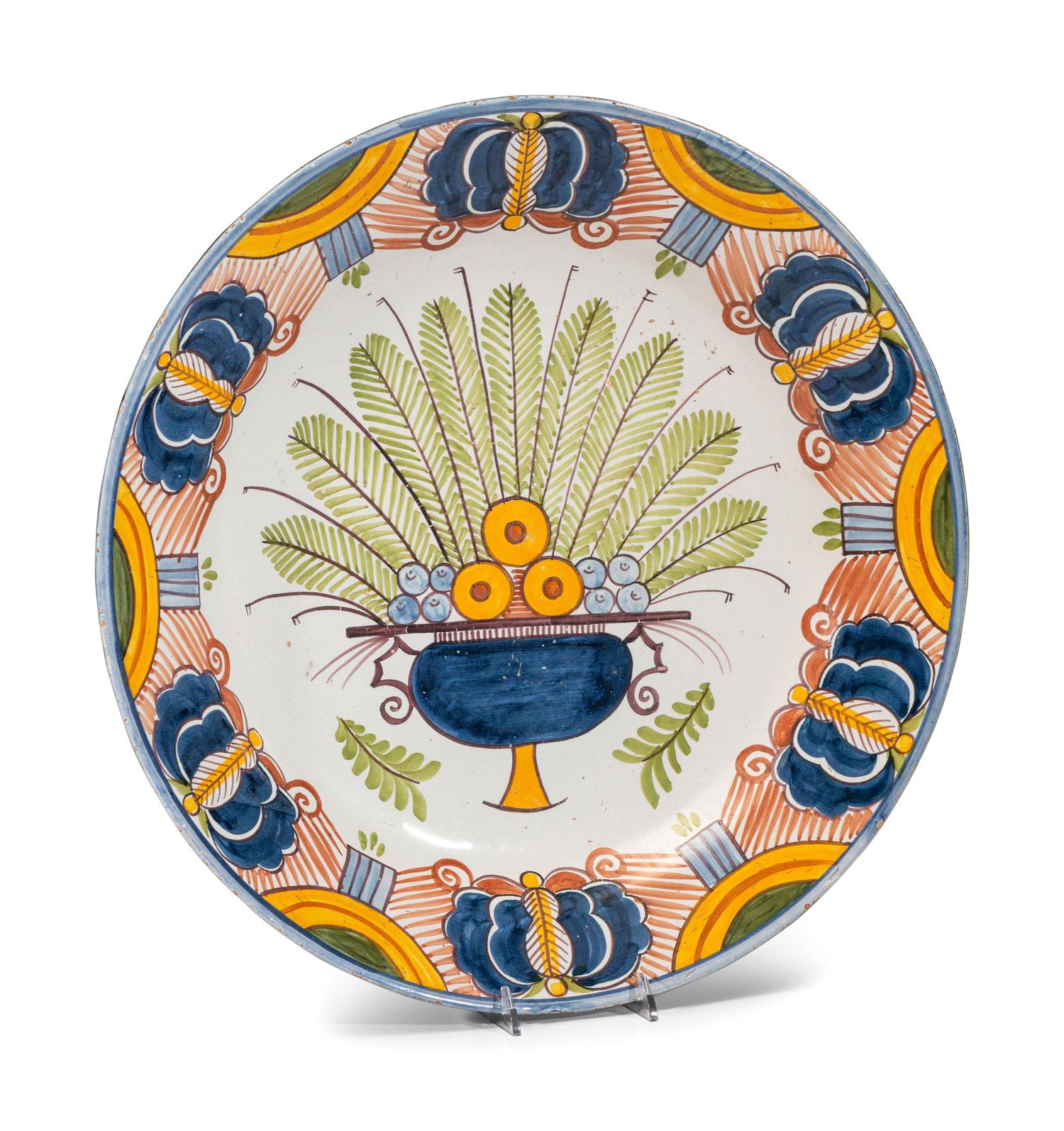 An Unusually Large Delft Polychrome Charger