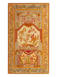 A Near Pair of Continental Needlepoint and Petit Point Panels