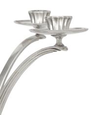A Pair of English Silver Four-Light Candelabra