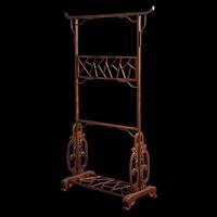 A Chinese Carved Hongmu Clothes Stand, Yijia, 20th Century 近代 紅木透雕冰梅紋衣架