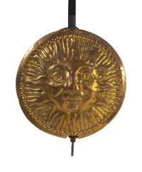A German Parcel Ebonized Parquetry Case Clock