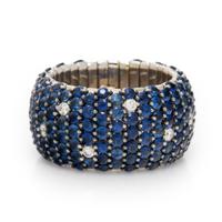 Zydo, Sapphire, Diamond, White Gold Flexible Ring