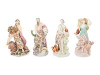 A Set of Four Chelsea Porcelain Figures Allegorical of the Elements
