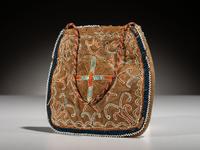 Haudenosaunee Quilled Hide Pouch