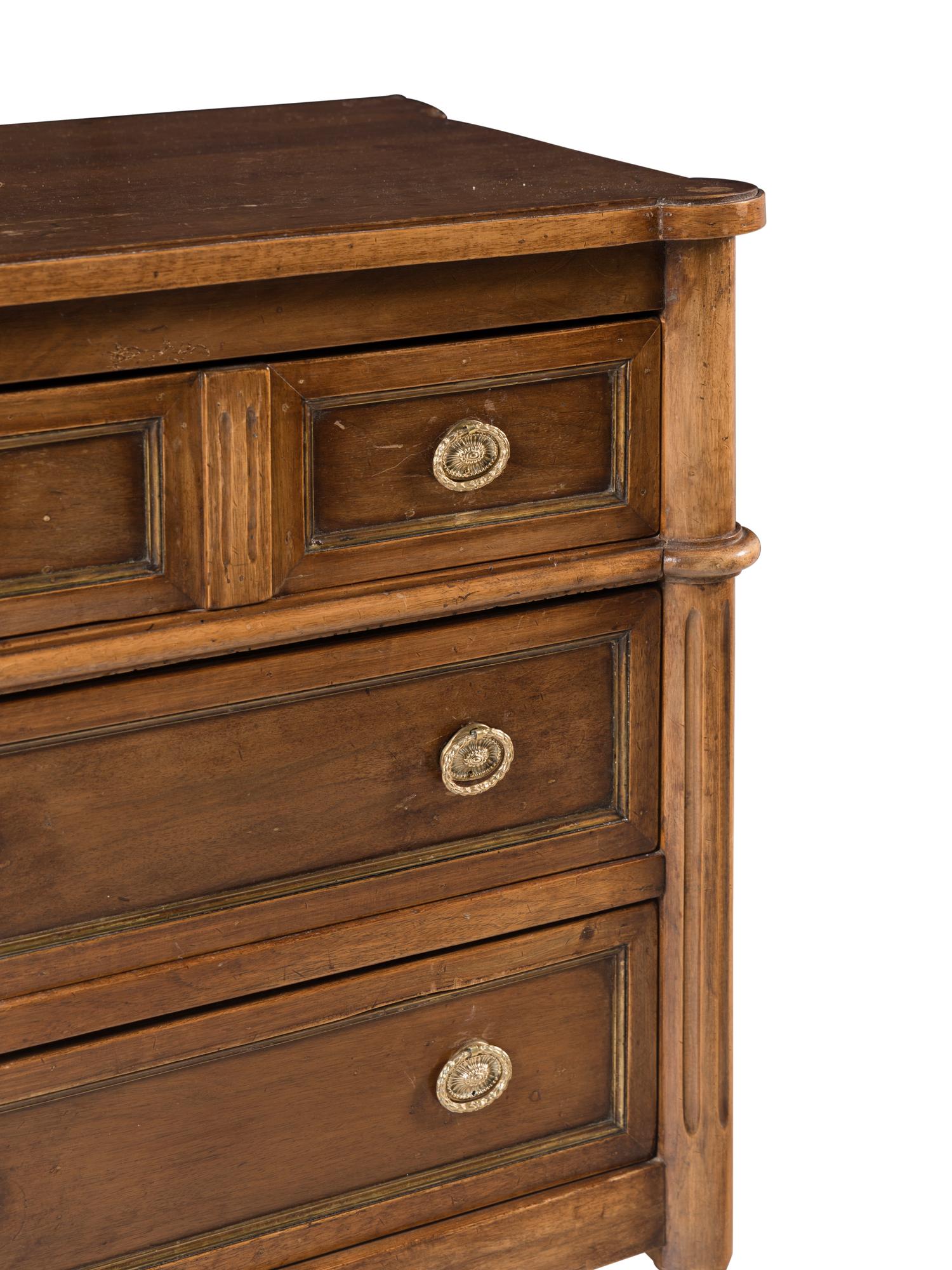 A Directoire Walnut Chest of Drawers