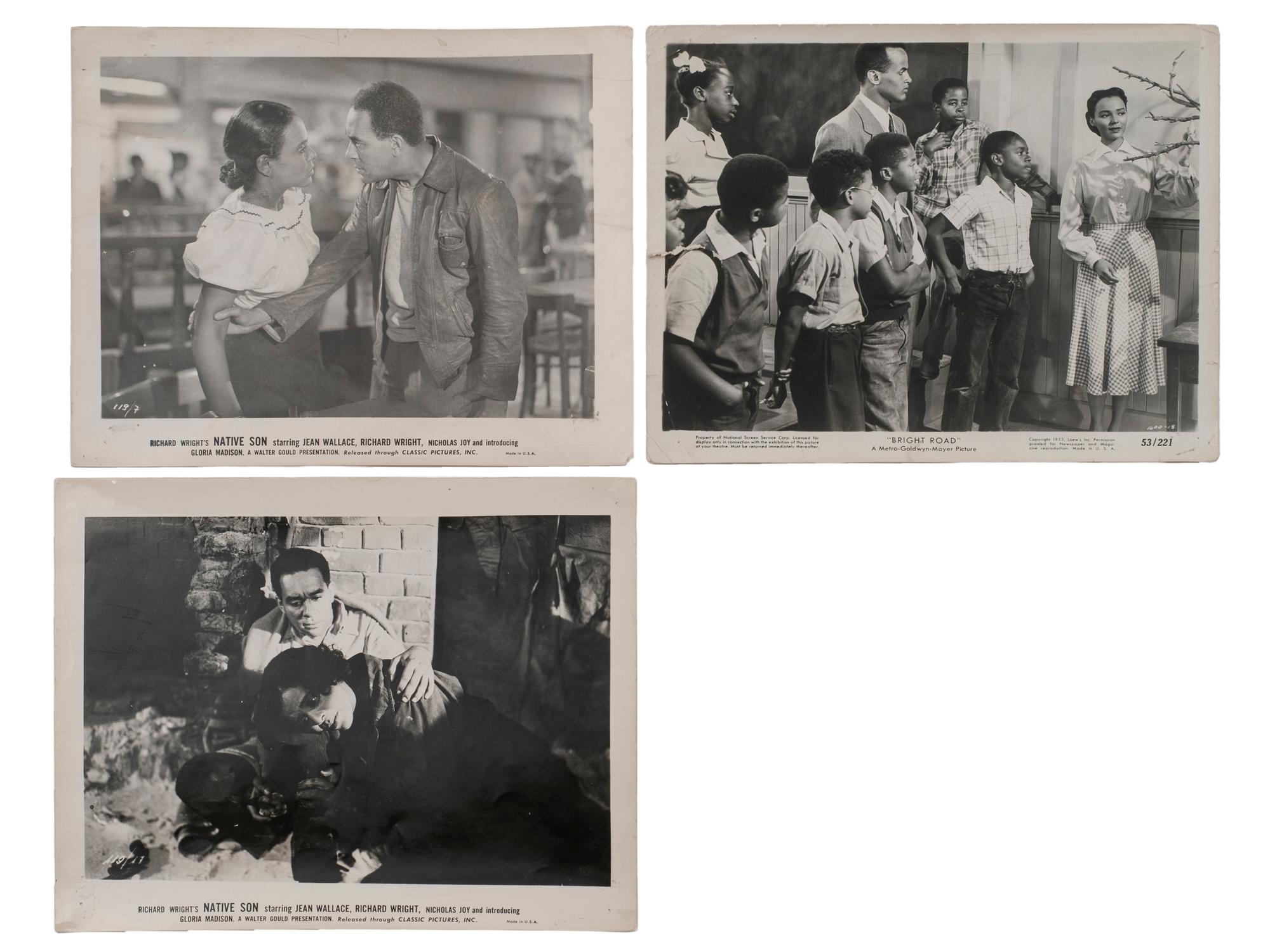 [FILM]. A group of 22 items, incl. lobby cards and publicity stills for films starring African American casts, comprising: