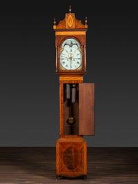 A Federal Inlaid Mahogany Tall Case Clock