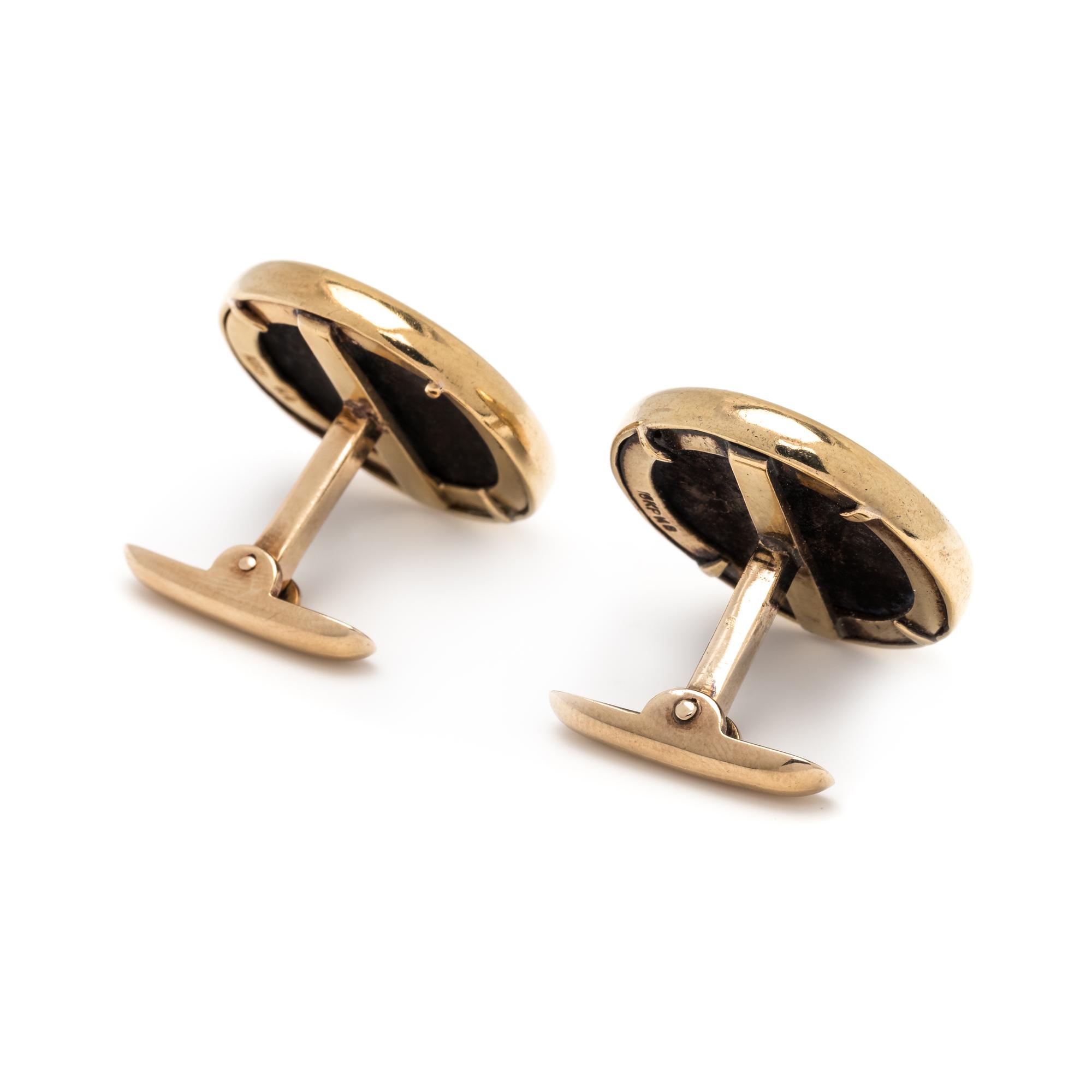 YELLOW GOLD AND ANCIENT COIN CUFFLINKS