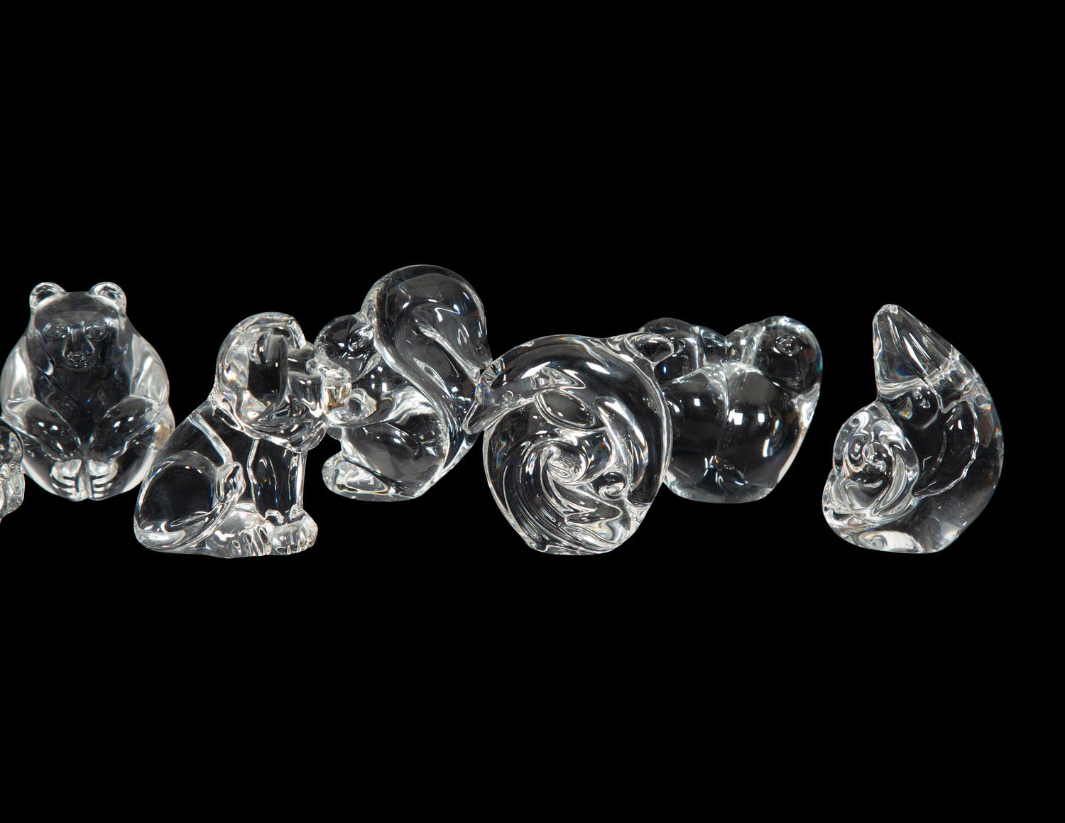 A Collection of Steuben Glass Animal Figures