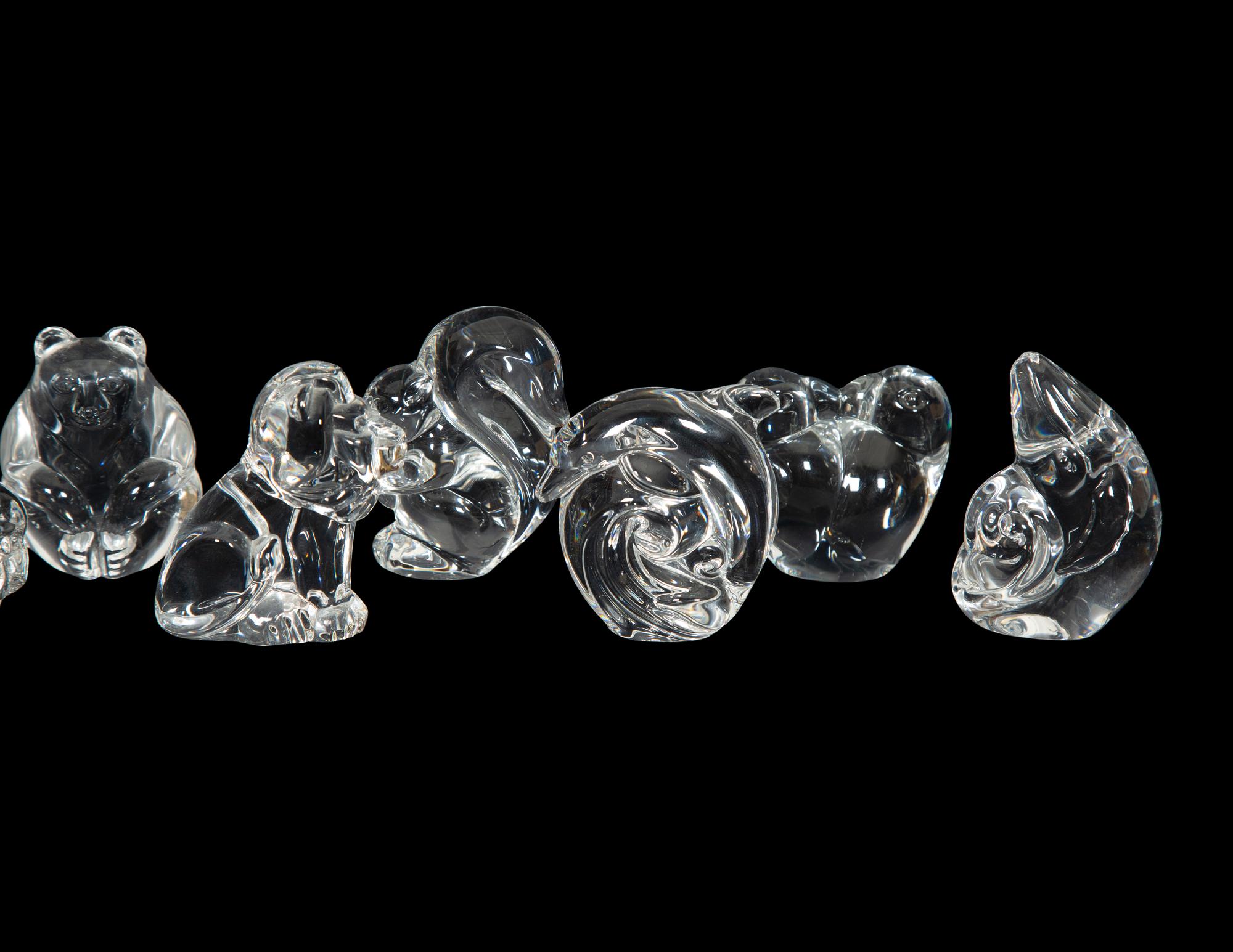 A Collection of Steuben Glass Animal Figures