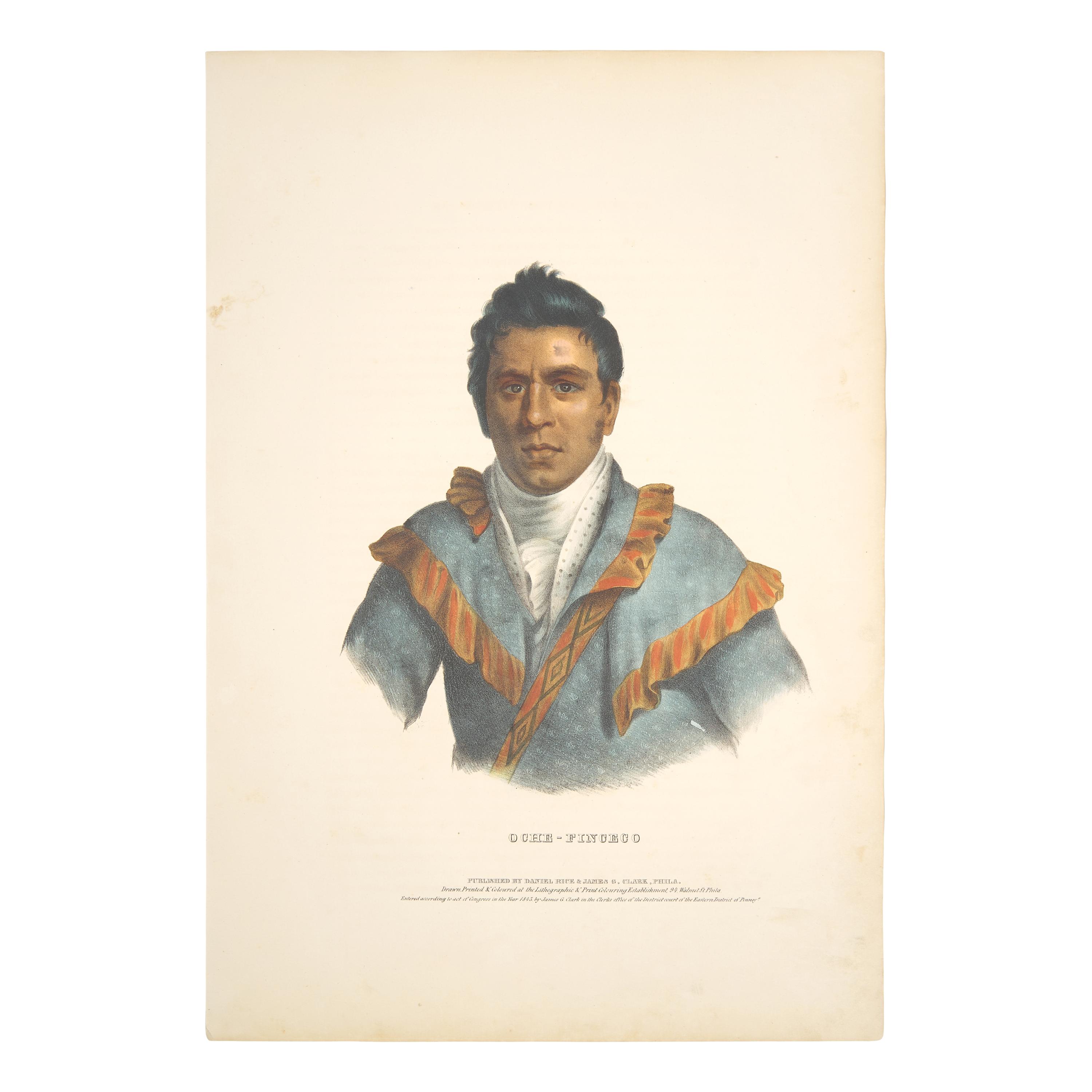 [Native-Americana] McKenney, Thomas, and James Hall. Group of 3 Prints