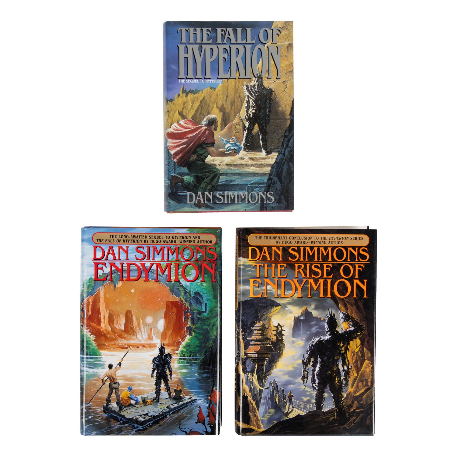 Simmons, Dan (b. 1948). A group of 3 first editions from The Hyperion Cantos , all inscribed, comprising: