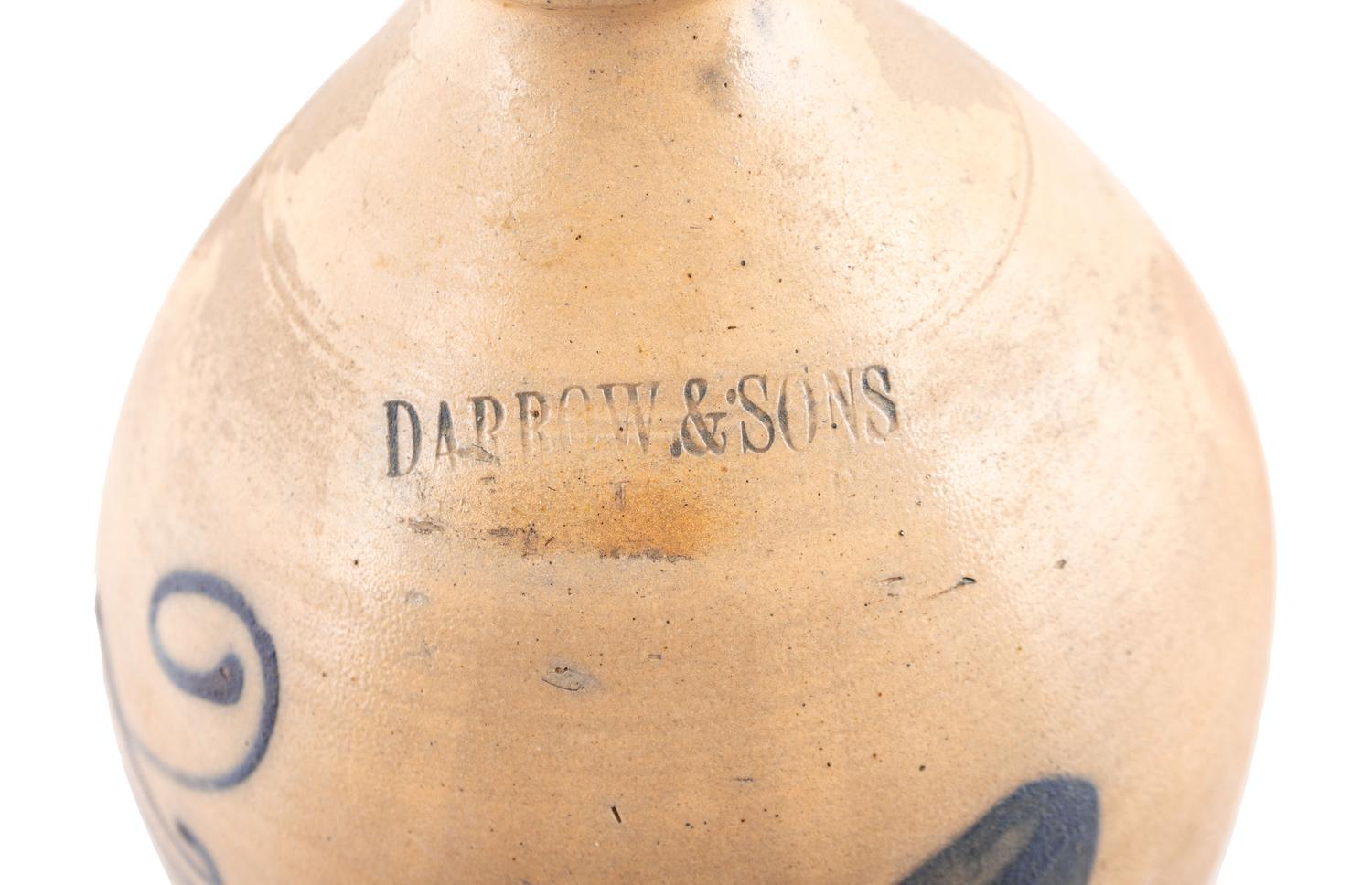 Three Cobalt-Decorated Stoneware Vessels
