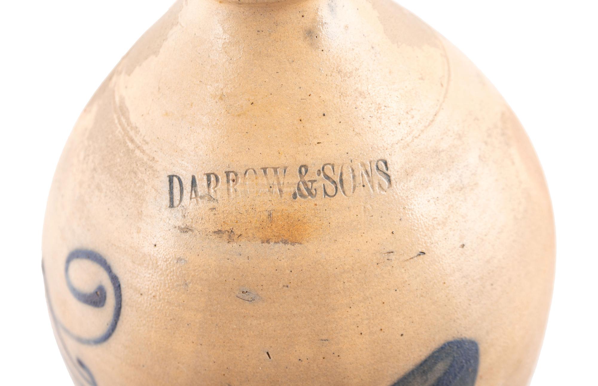 Three Cobalt-Decorated Stoneware Vessels
