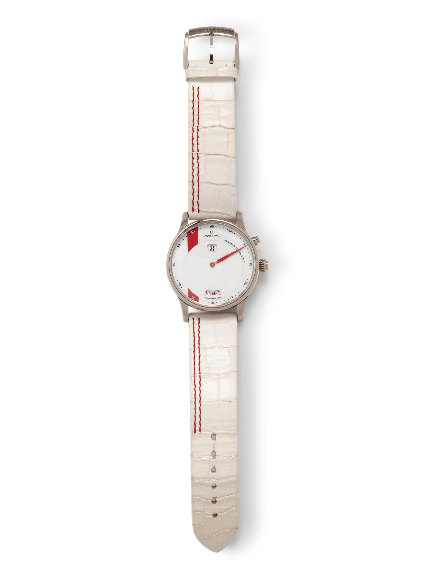 JAQUET DROZ, 18K WHITE GOLD 'LES DOUZE VILLES' WATCH