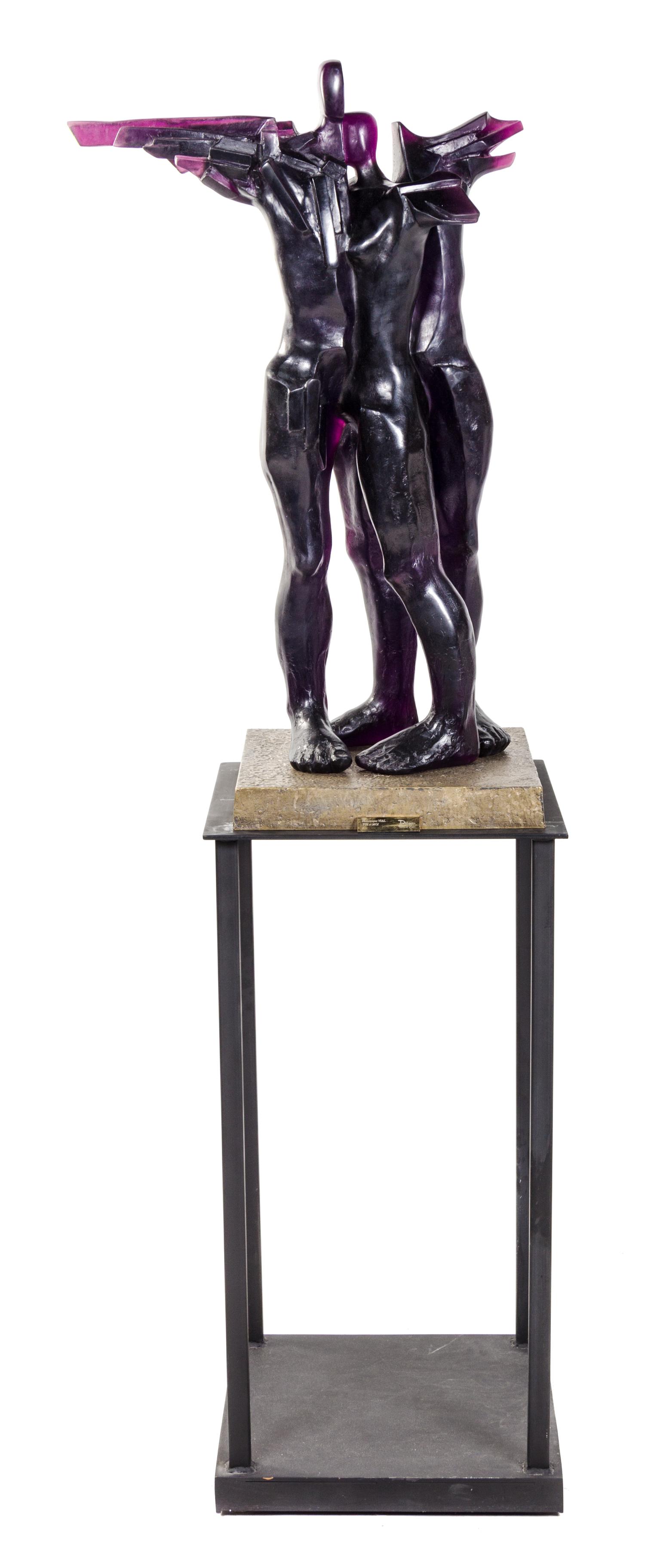 A Pate de Verre Sculpture, Dominique Vial for Daum, , Toi et moi