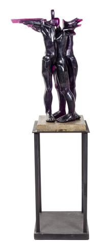 A Pate de Verre Sculpture, Dominique Vial for Daum, , Toi et moi