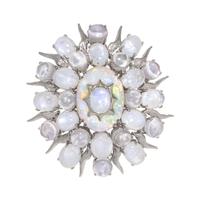 TONY DUQUETTE, MOONSTONE AND OPAL PENDANT/BROOCH