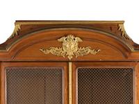 A Louis XV Style Gilt Bronze Mounted Mahogany Vitrine Cabinet