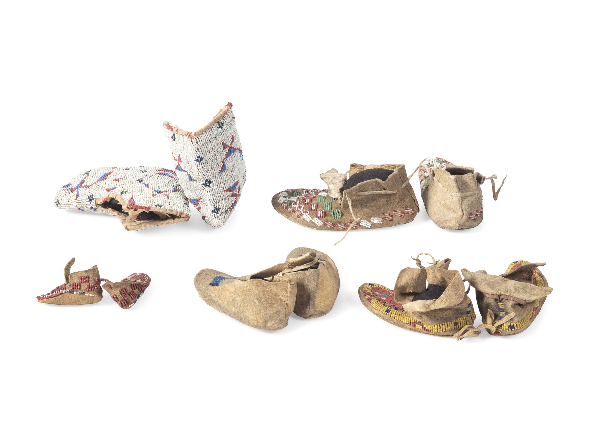 Collection of Plains Children's Moccasins