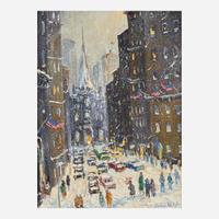 Christopher Willett (American, B. 1959) In the Shadow of Trinity Church