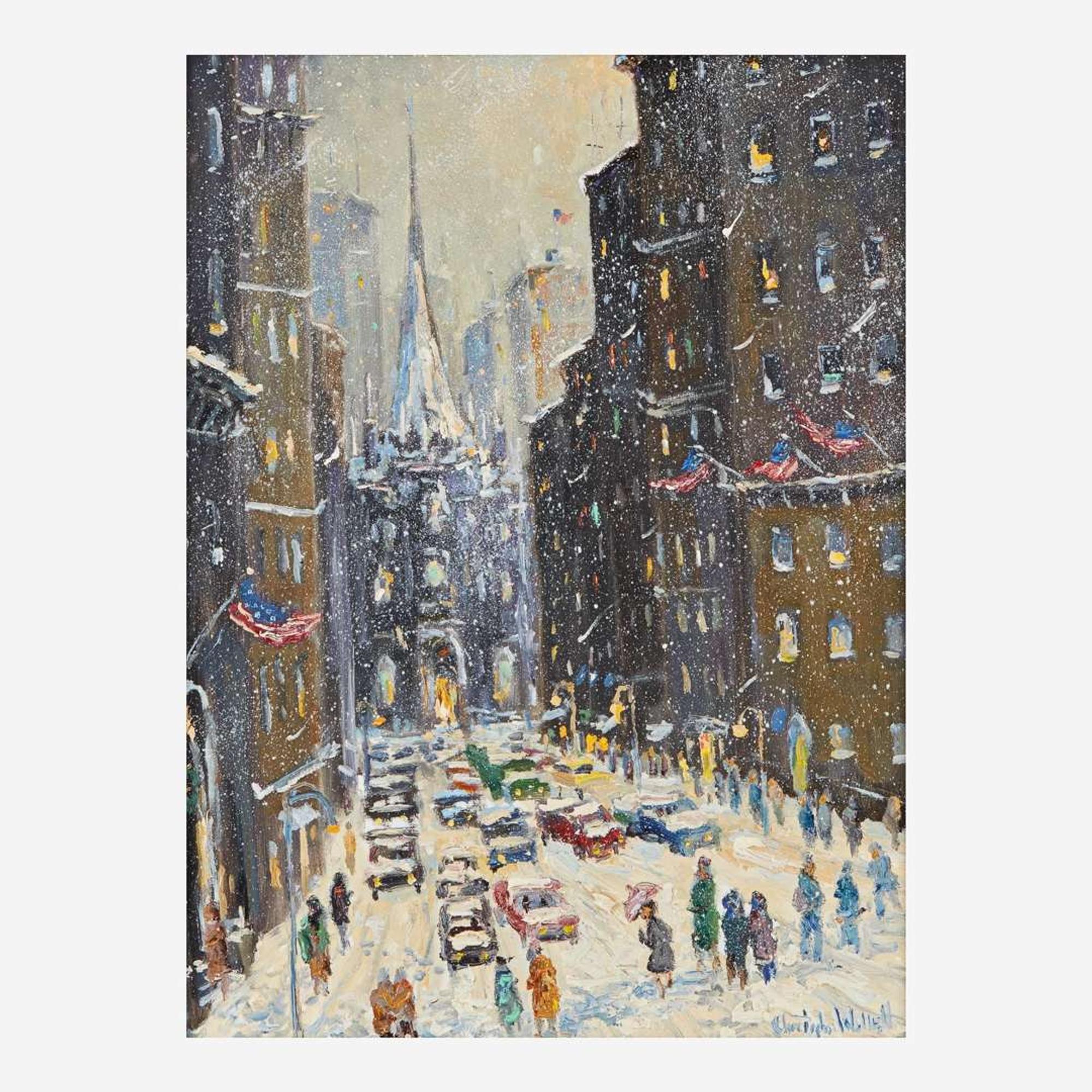 Christopher Willett (American, B. 1959) In the Shadow of Trinity Church
