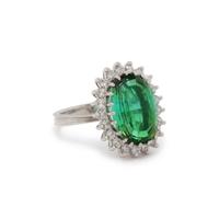 TOURMALINE AND DIAMOND RING