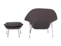A Mid-Century Modern Womb Chair and Ottoman