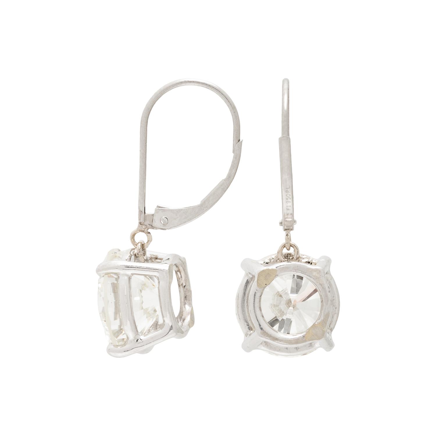 PLATINUM AND DIAMOND EARRINGS