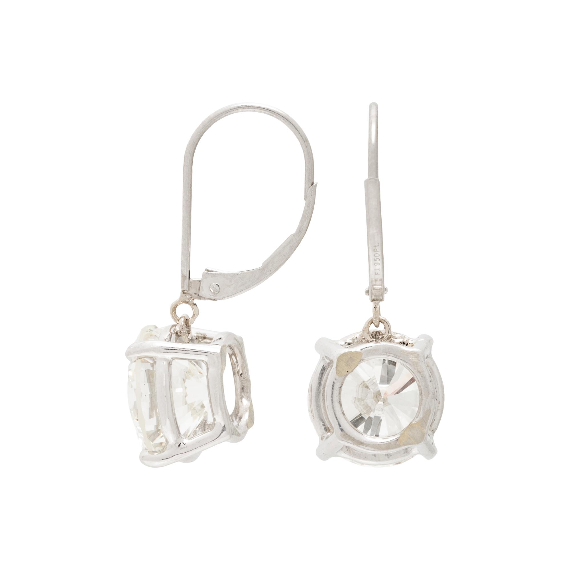 PLATINUM AND DIAMOND EARRINGS