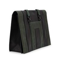 Issey Miyake Linen Shoulder Bag and Gianni Versace Bicolor Clutch, 1980s
