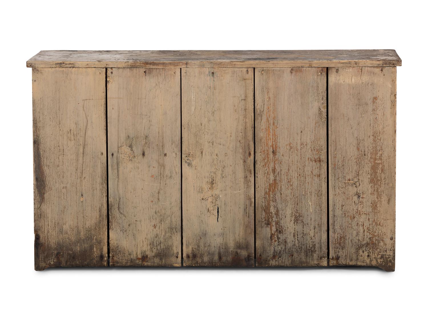 A Country Cream Painted Pine Two-Door Cupboard