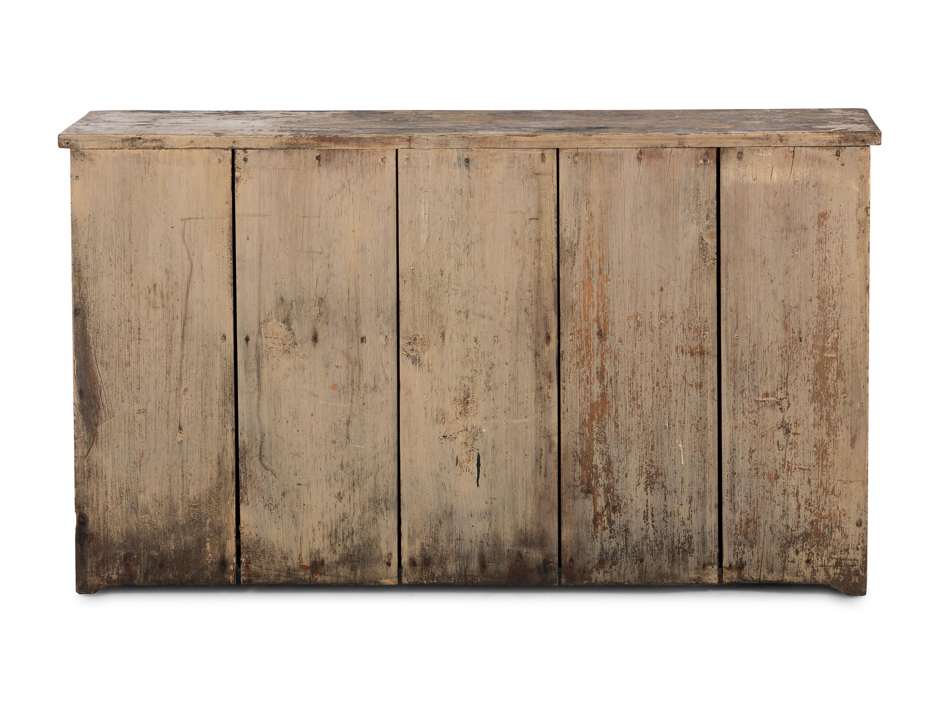 A Country Cream Painted Pine Two-Door Cupboard