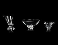 Three Steuben Cut Glass Articles