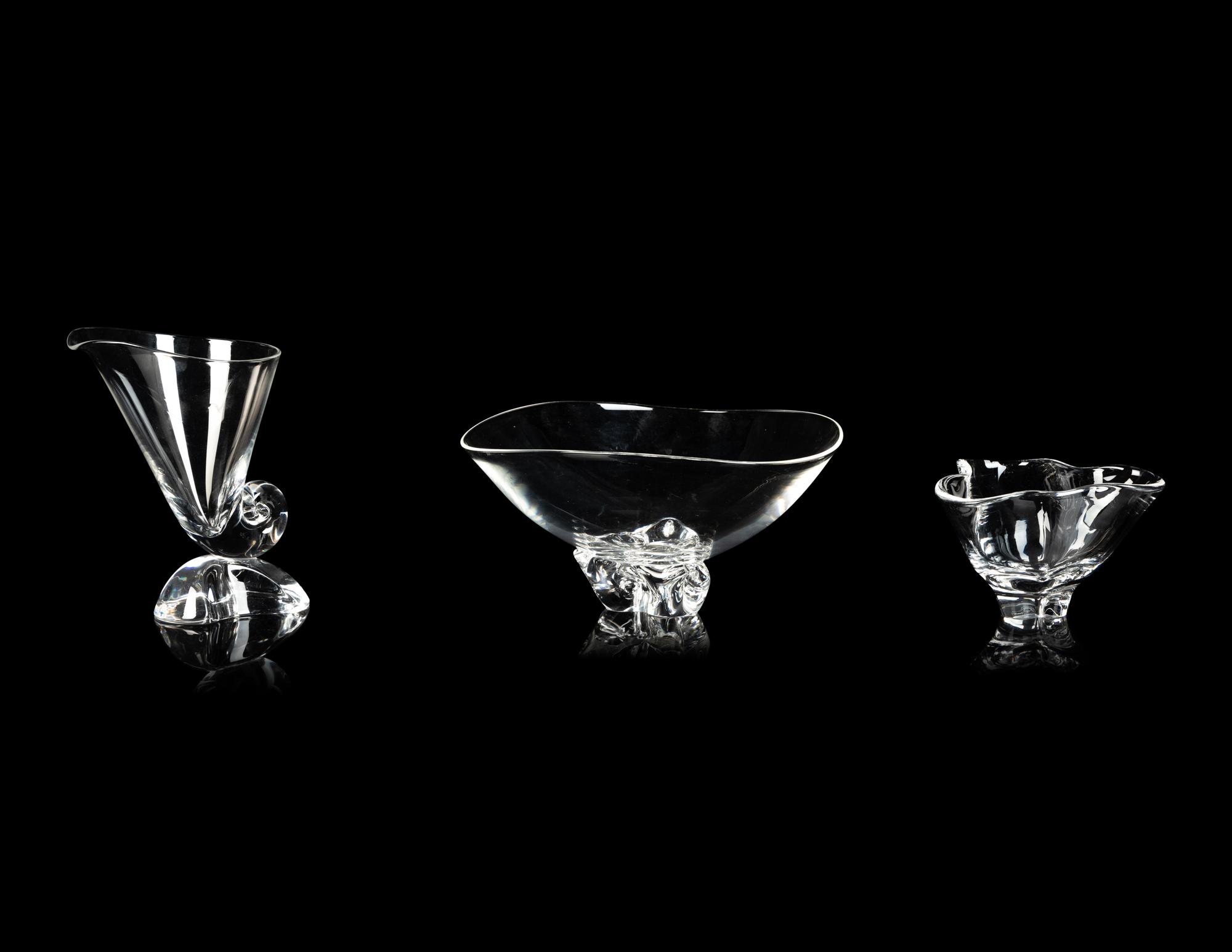 Three Steuben Cut Glass Articles