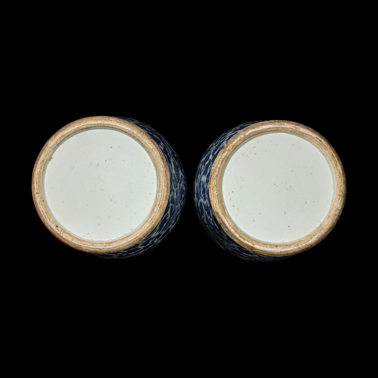 A Pair of Chinese Blue and White Porcelain Vases