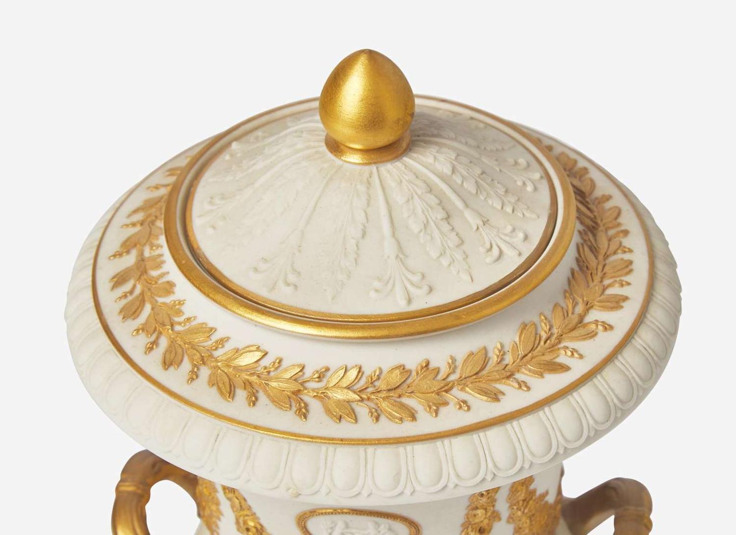 A Wedgwood Parian Ware Borghese Vase, UK, mid-late 19th century
