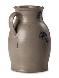A Two-Gallon Cobalt Decorated Stoneware Pitcher
