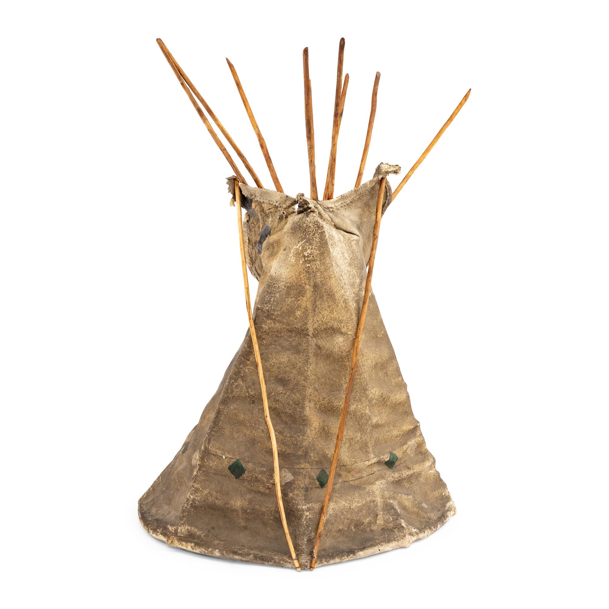 Plains Painted Hide Model Tipi