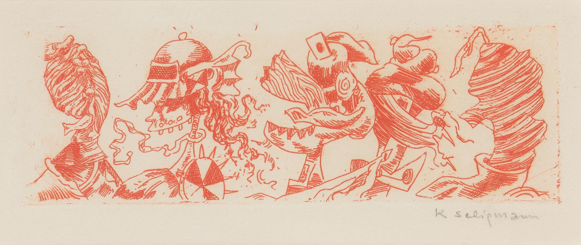 Kurt Seligmann, (American/Swiss, 1900-1962), Untitled (a pair)