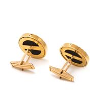 YELLOW GOLD AND ANCIENT COIN CUFFLINKS