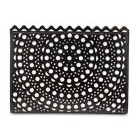 ALAÏA, LASER-CUT LEATHER CLUTCH