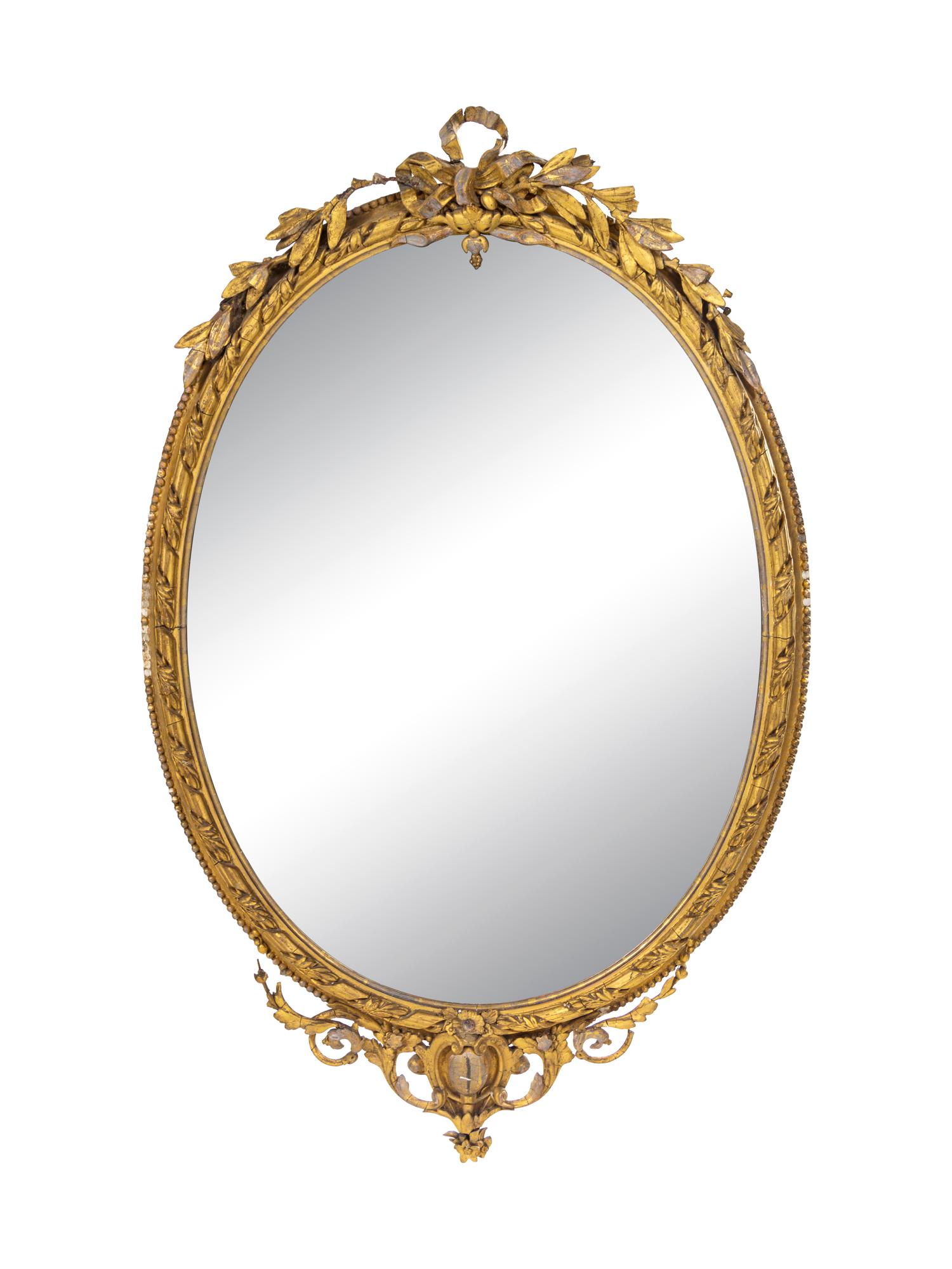 A Louis XVI Giltwood Mirror
