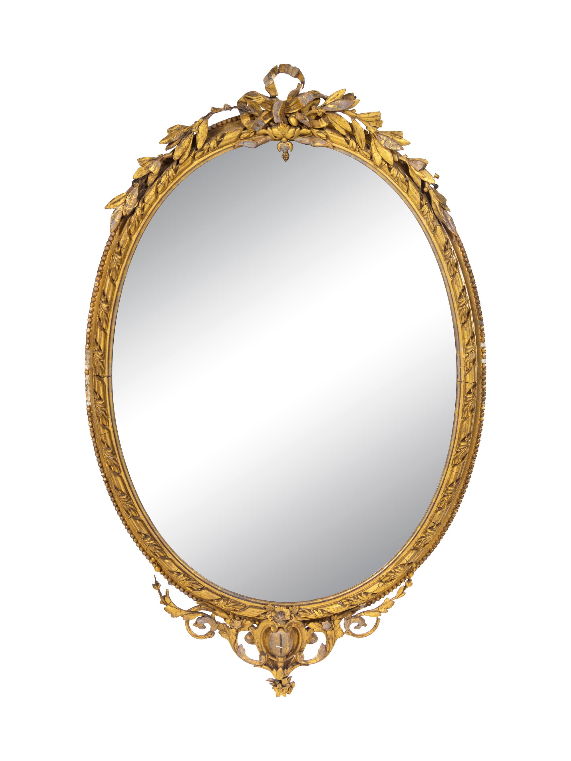A Louis XVI Giltwood Mirror