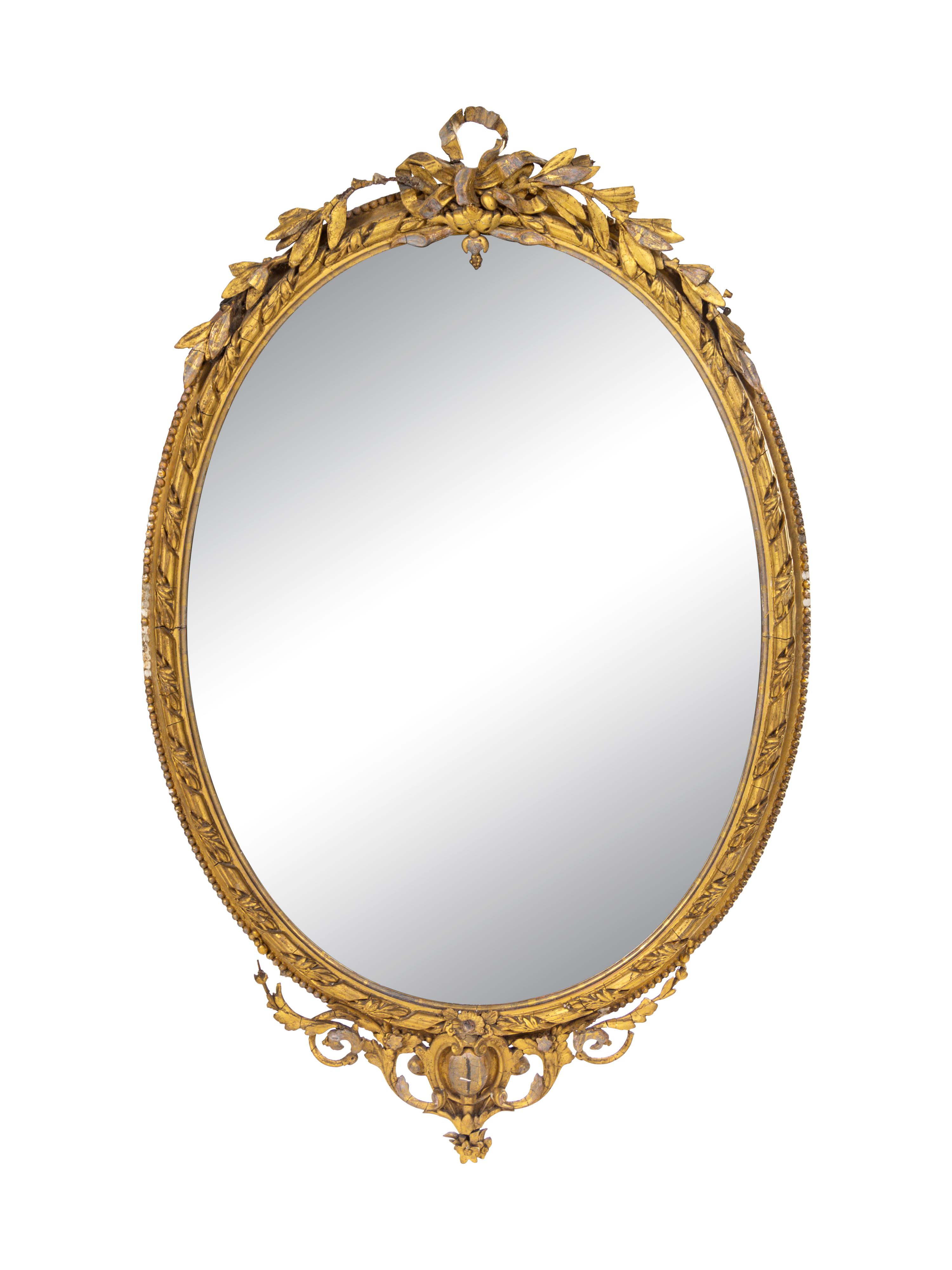 A Louis XVI Giltwood Mirror