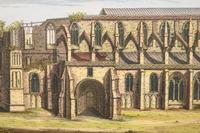 A Set of Eight English Architectural Engravings with Hand-Coloring