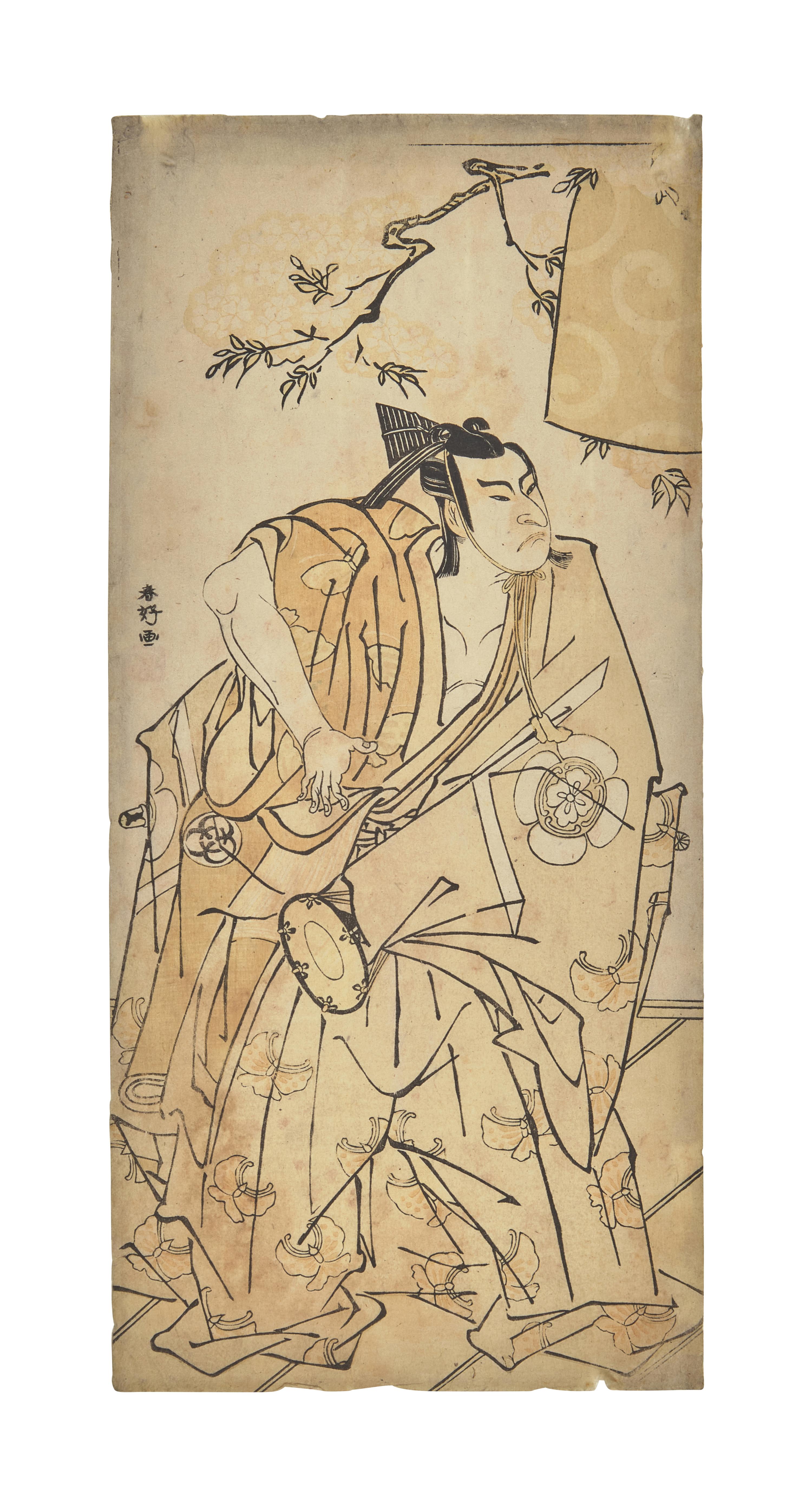 Six 18th and early 19th Century Japanese Woodblock Prints Depicting Actors