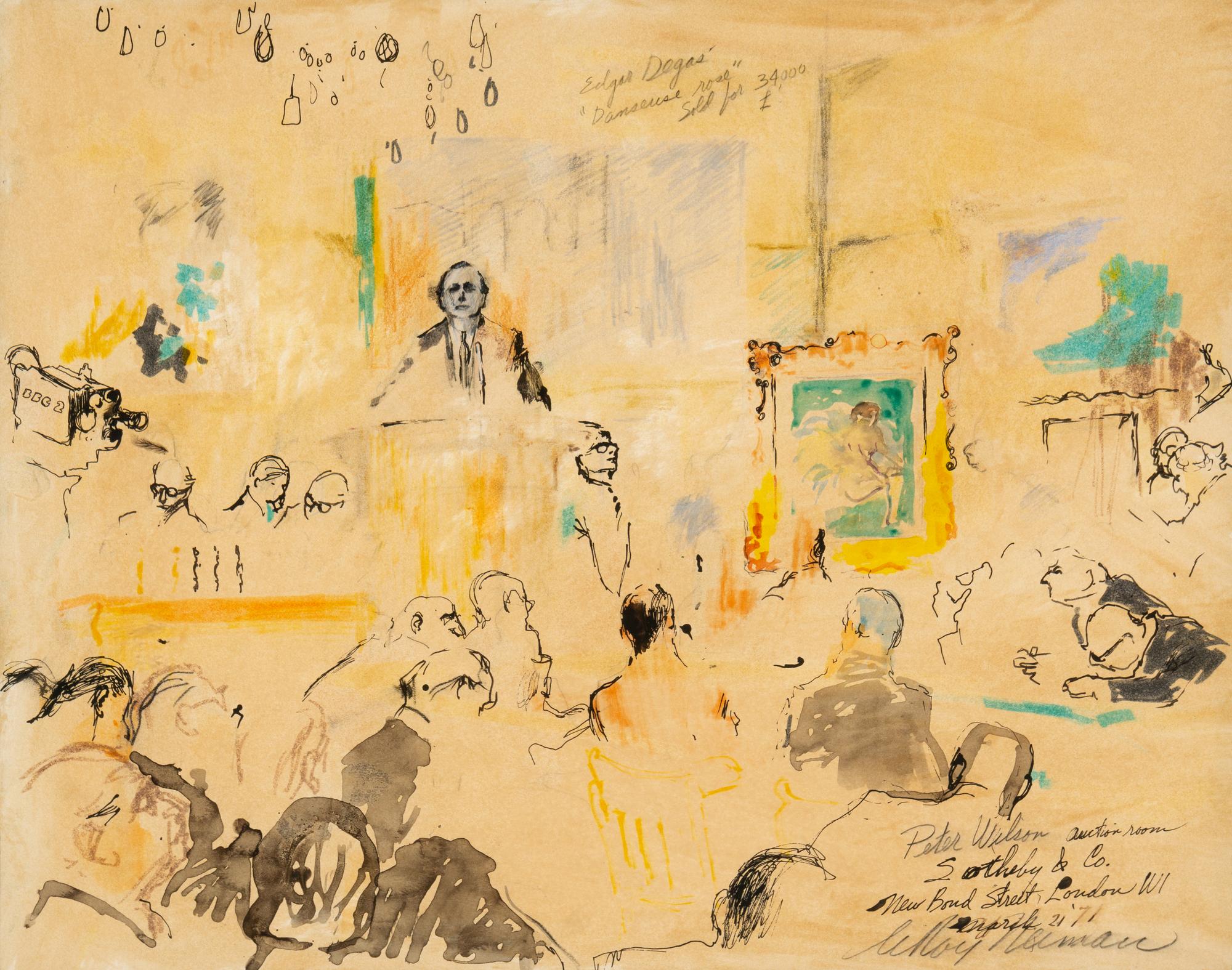Sotheby's Auction, Edgar Degas, "Danseuse rose," 1971